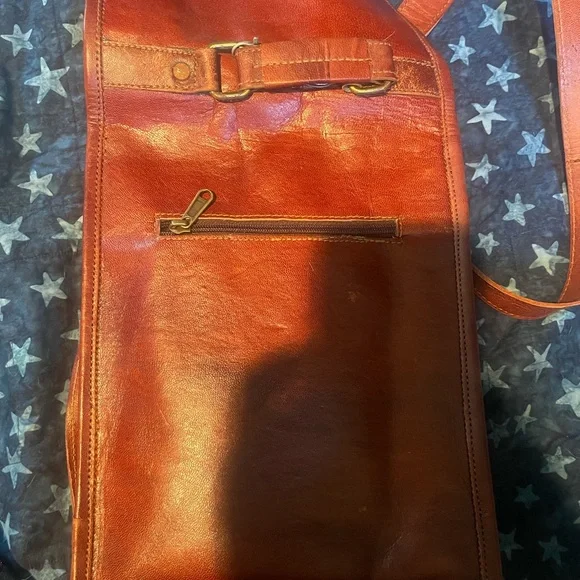 Leather Messenger Bag Vintage Laptop Crossbody Bag Satchel - Picture 4 of 5